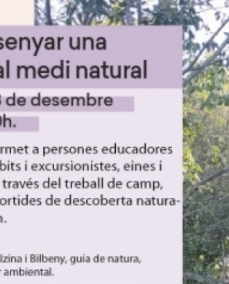 Cartell del taller 'Com dissenyar una activitat al medi natural', organitzat per l'Aula Ambiental Bosc Turull. Font: Ajuntament de Barcelona