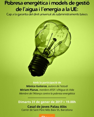 "Pobresa energètica i models de gestió de l’aigua i l’energia a la UE: Cap a la garantia del dret universal als subministraments bàsics"