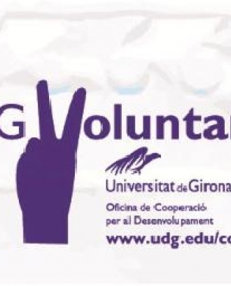 Voluntariat i cooperació a la UdG. Logo promocional