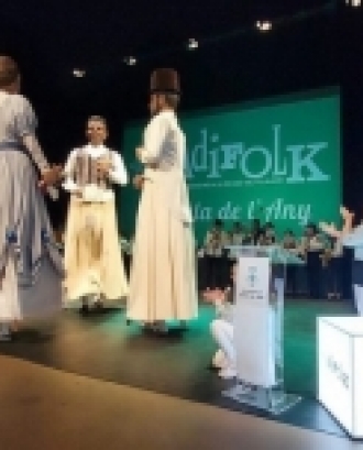 Imatge de la Gala de l'Any 2021 d'Adifolk. Font: Associació per a la Difusió del Folklore (Adifolk).