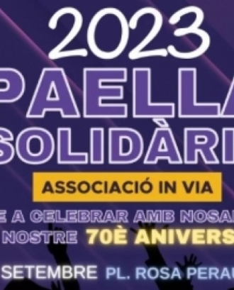 El vermut, la paella i el bingo musical de l'Associació in via es faran el dissabte 16 de setembre a la plaça de Rosa Peraulet, al Poblenou, a Barcelona. Font: Associació in via.