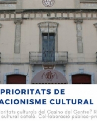 Fragment del cartell oficial de l'acte 'Reptes i prioritats de l'associacionisme cultural'. Font: Cercle de Cultura