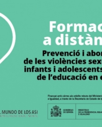 Formació a distància 'Prevenció i abordatge de les violències sexuals contra infants i adolescents en l’àmbit de l’educació en el lleure'. Font: Departament de Drets Socials