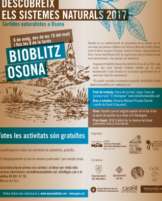 El 6 de maig se celebra el segon Bioblitz Osona amb el Grup de Naturalistes d'Osona (imatge: gno.cat)