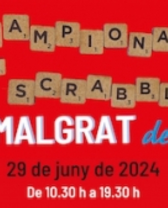 Fragment del cartell del 1r Campionat de Scrabble en Català de Malgrat de Mar