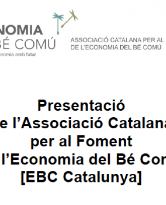 Presentació oficial de l'Associació Catalana per al Foment de l'Economia del Bé Comú