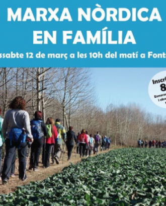 Marxa Nórdica Solidaria en família a benefici de la Fundació Oncolliga Girona