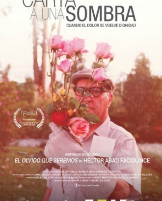 Imatge d'Héctor Abad a la portada de la pel·lícula. Font: Casa Amèrica Catalunya