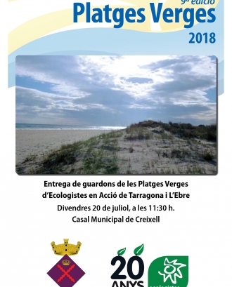 Cartell de l'entrega de guardons "Platges Verdes" 2018 