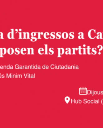 Acte debat sobre la garantia d'ingressos a Catalunya. Font: Entitats Catalanes d'Acció Social.