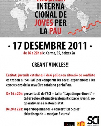 Cartell de la Trobada de Joves per la Pau, el 17 de desembre de 2011