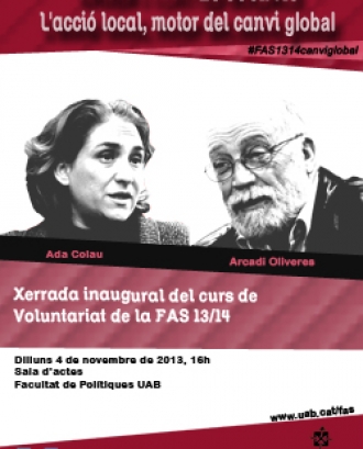 Cartell de la xerrada inaugural del curs de voluntariat de la FAS (Font: FAS)