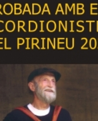 Fragment del cartell de la Trobada amb els Acordionistes del Pirineu