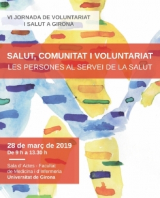 Cartell de la VI Jornada de Voluntariat i Salut a Girona.