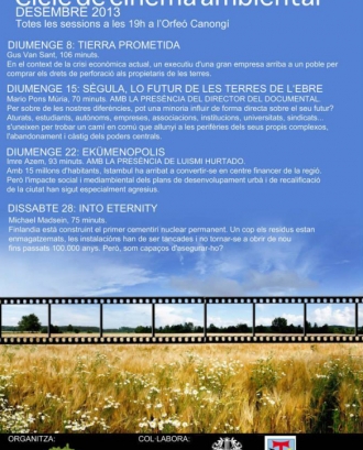 Cartell del cicle de cinema ambienta a La Canonja
