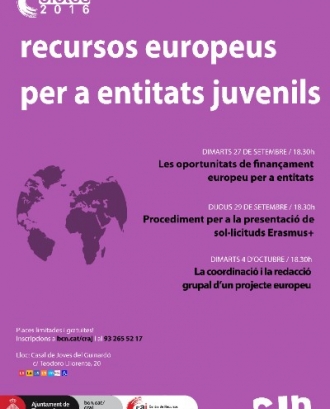 Cartell cicle finançament europeu per a entitats juvenils