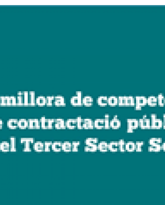 Programa de millora de competències en contractació Pública per a entitats del Tercer Sector Social. Font: La Confederació