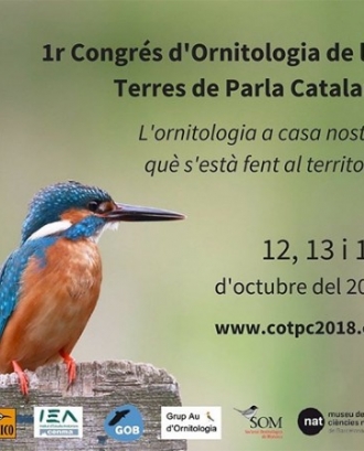 Cartekl del 1r Congrés d'Ornitologia de les Terres de Parla Catalana, que se celebrarà del 12 al 14 d'octubre