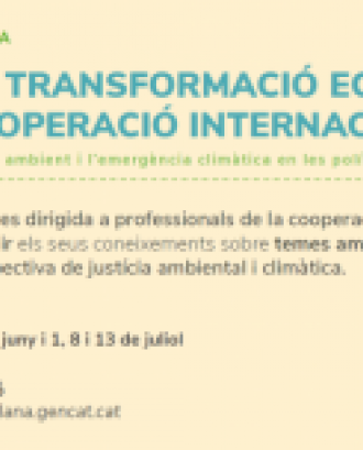 Formació sobre temes ambientals destinada a professionals de cooperació internacional. Font: Agència Catalana de Cooperació al Desenvolupament.
