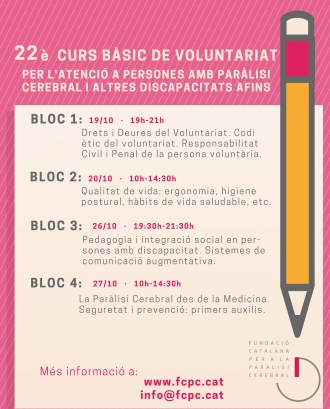 Cartell del 22è Curs bàsic de Voluntariat