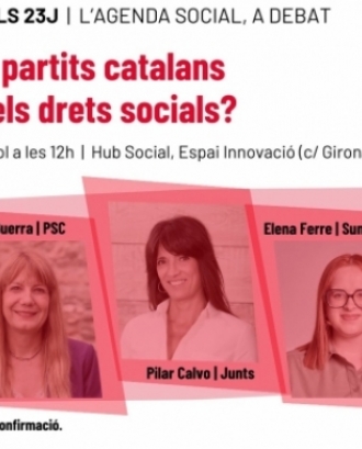 Conèixer les propostes en polítiques socials dels partits que concorren a les eleccions del 23J és l'objectiu del debat organitzat per ECAS (Entitats Catalanes d'Acció Social). Font: ECAS