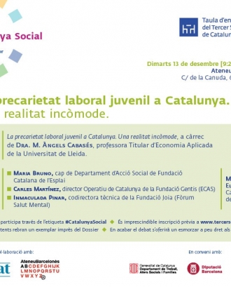 Programa del debat que es farà a l'Ateneu Barcelonès. Font: Taula del Tercer Sector