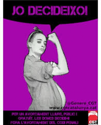 Cartell de la campanya "Jo decideixo" a favor del dret a l'avortament. Font: Ca la Dona