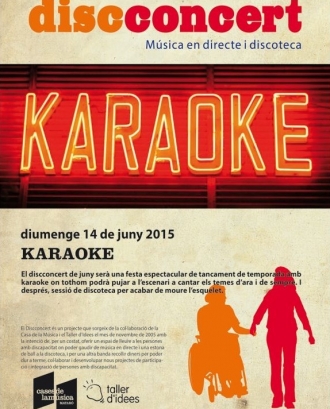 Karaoke al Discconcert del 14 de juny de 2015