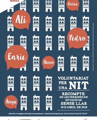 Cartell del recompte de persones sense llar a Lleida (Font: paeria.es)
