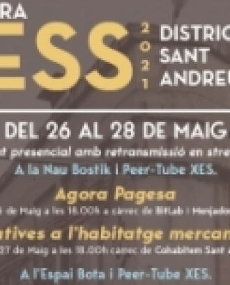 Cartell de la fira ESS a Sant Andreu