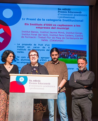 Acte de lliurament dels Premis Educaweb 2015. Font: educaweb.cat