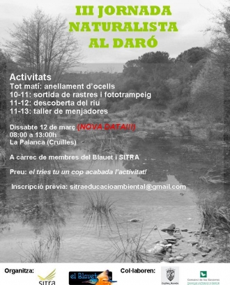Jornada naturalista al riu Daró (imatge: http://elblauet.blogspot.com.es)