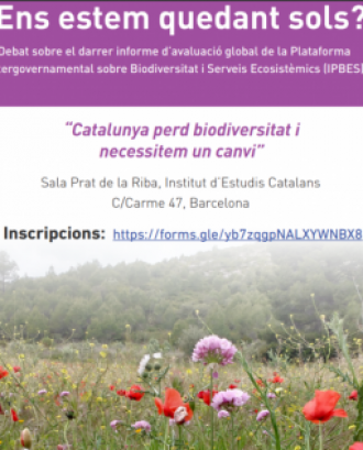 Debat sobre la pèrdua de biodiversitat a Catalunya divendres 21 a l'Institut d'Estudis Catalans