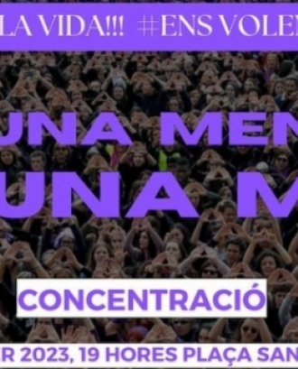 Cartell de la convocatòria de la concentració contra els feminicidis el 2 de gener a les 19h a la plaça Sant Jaume, de Barcelona. Font: Novembre Feminista