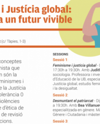 Fragment del cartell oficial de la formació 'Feminismes i Justícia global: una aliança per a un futur vivible'. Font: Lafede.cat