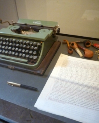 La màquina d'escriure de Candel, a l'exposició del Museu d'Història de Catalunya Font: 
