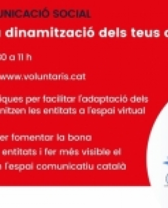 La Federació Catalana de Voluntariat Social organitza la sessió 'Eines per a la dinamització dels teus actes en línia'. Font: FCVS