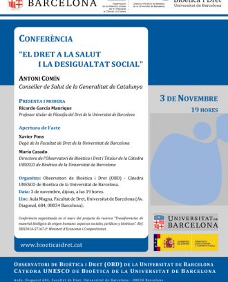 Conferència "El dret a la salut i la desigualtat social"