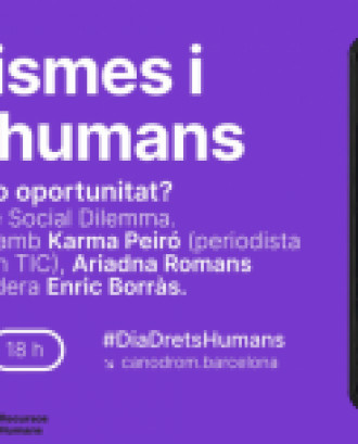 Cartell de la taula rodona 'Algorismes i drets humans'