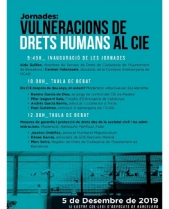 Cartell Jornades: Vulneracions de Drets Humans al CIE