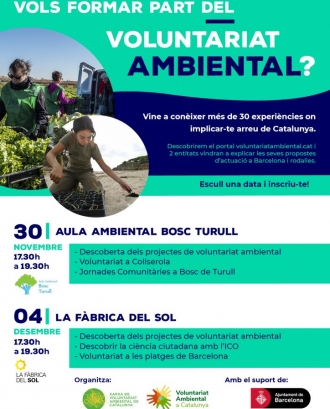 Sessions de presentació del portal del voluntariat ambiental a Barcelona