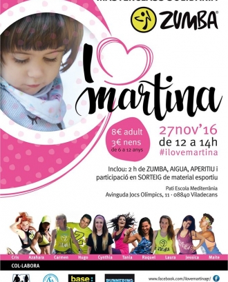 Masterclass Solidària Zumba I LOVE MARTINA. Font: I LOVE MARTINA