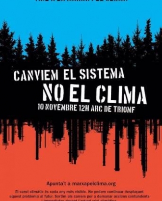 Cartell de la Marxa pel Clima del 10 de novembre a Barcelona