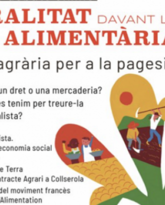 Fragment del cartell oficial del debat 'Renda agrària per a la pagesia?'. Font: Associació de Micropobles de Catalunya