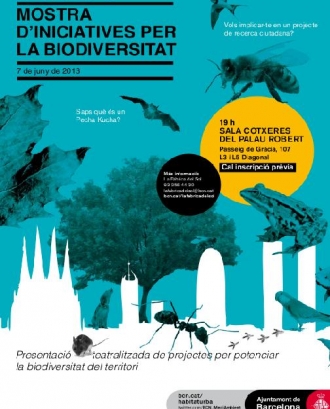 Cartell de la "Mostra d'iniciatives per la biodiversitat"