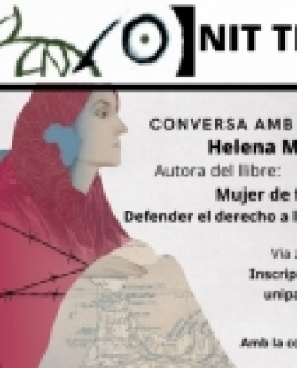 L’objectiu de la jornada és conversar amb Helena Maleno sobre el llibre ‘Mujer de frontera. Defender el derecho a la vida no es un delito’. Font: Fundipau.