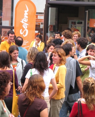 Trobada sobre camps de solidaritat de SETEM Catalunya. Imatge de SETEM.