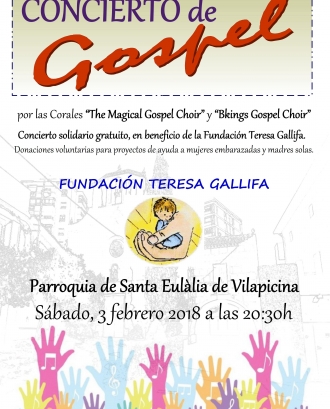 Concierto de gospel solidario. Vilapicina. Barcelona