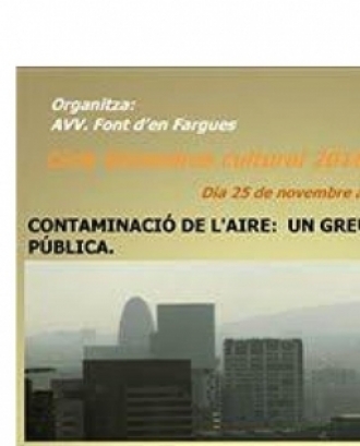 Xerrada sobre la qualitat de l'aire a Barcelona  a càrrec de la Plataforma  per la Qualitat de l'Aire (imatge: qualitatdel'aire.org)