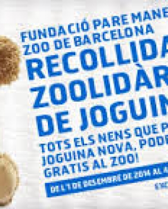Imatge cartell Recollida Zoolidaria. Font: web Zoo de Barcelona